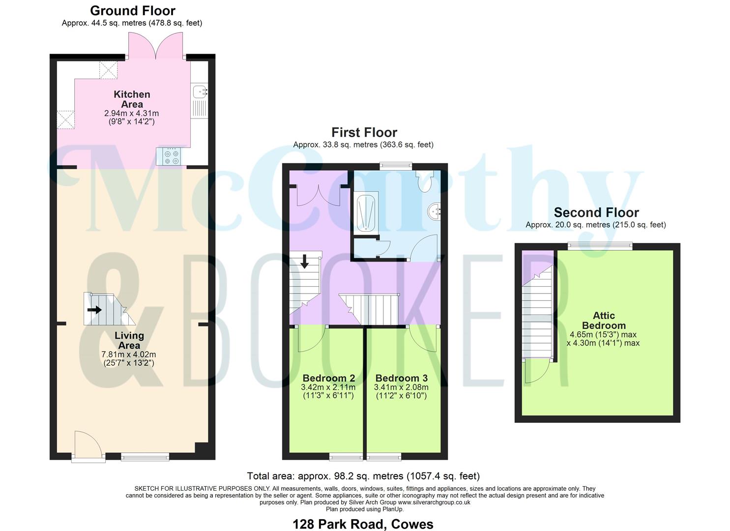 REFURBISHED TERRACED TOWNHOUSE CLOSE TO HIGH STREET - Park Road, Cowes floorplan